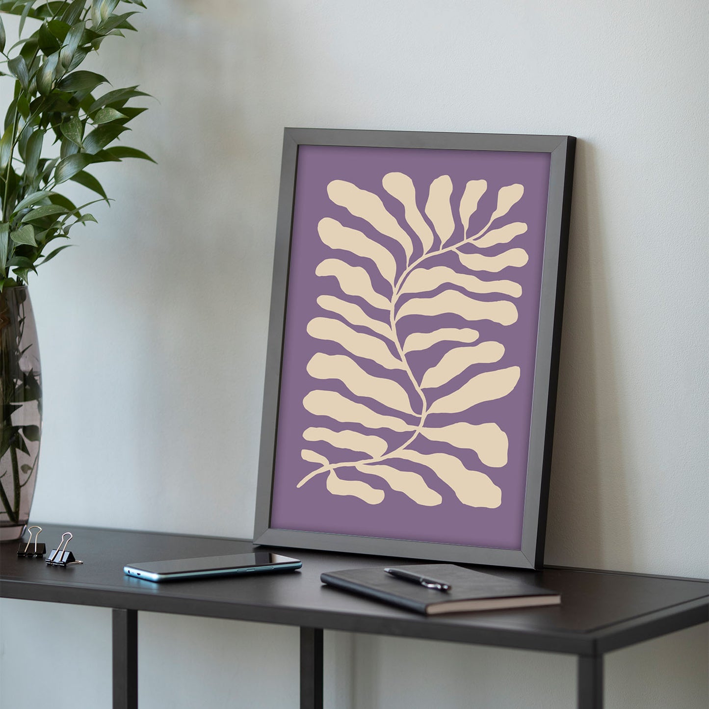 Lámina Nacnic Hoja Maravillosa Inspirado en Matisse