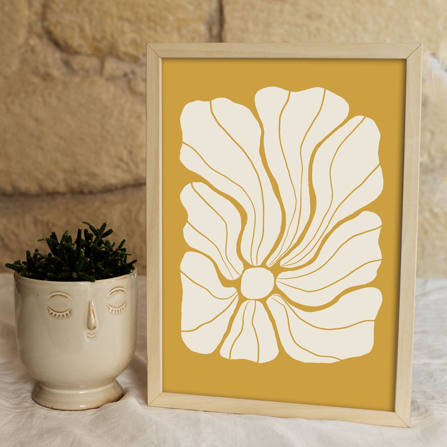 Nacnic Lámina Flora de Durazno Inspirada en Matisse