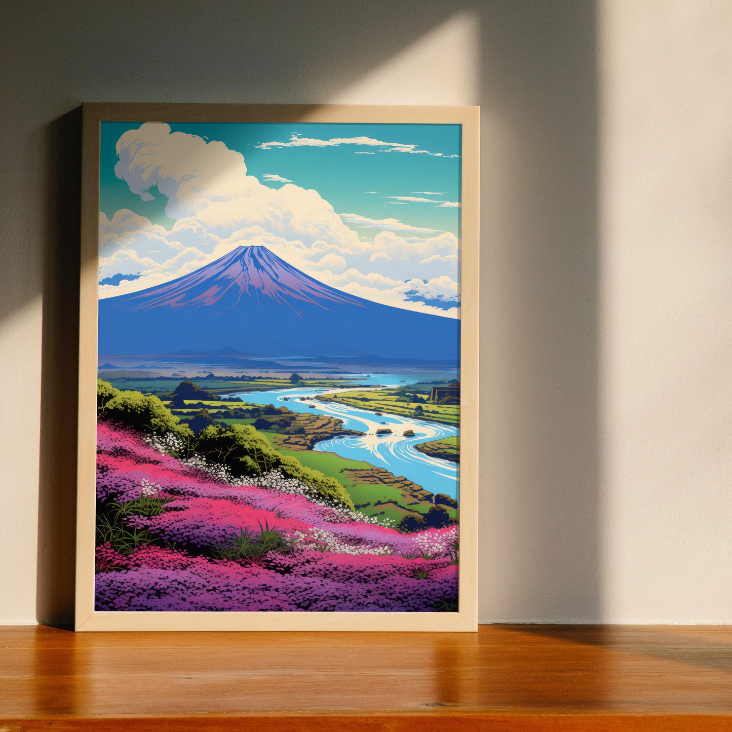 Nacnic Lámina Decorativa Ecléctica Mt. Fuji Noble Range en Japonés