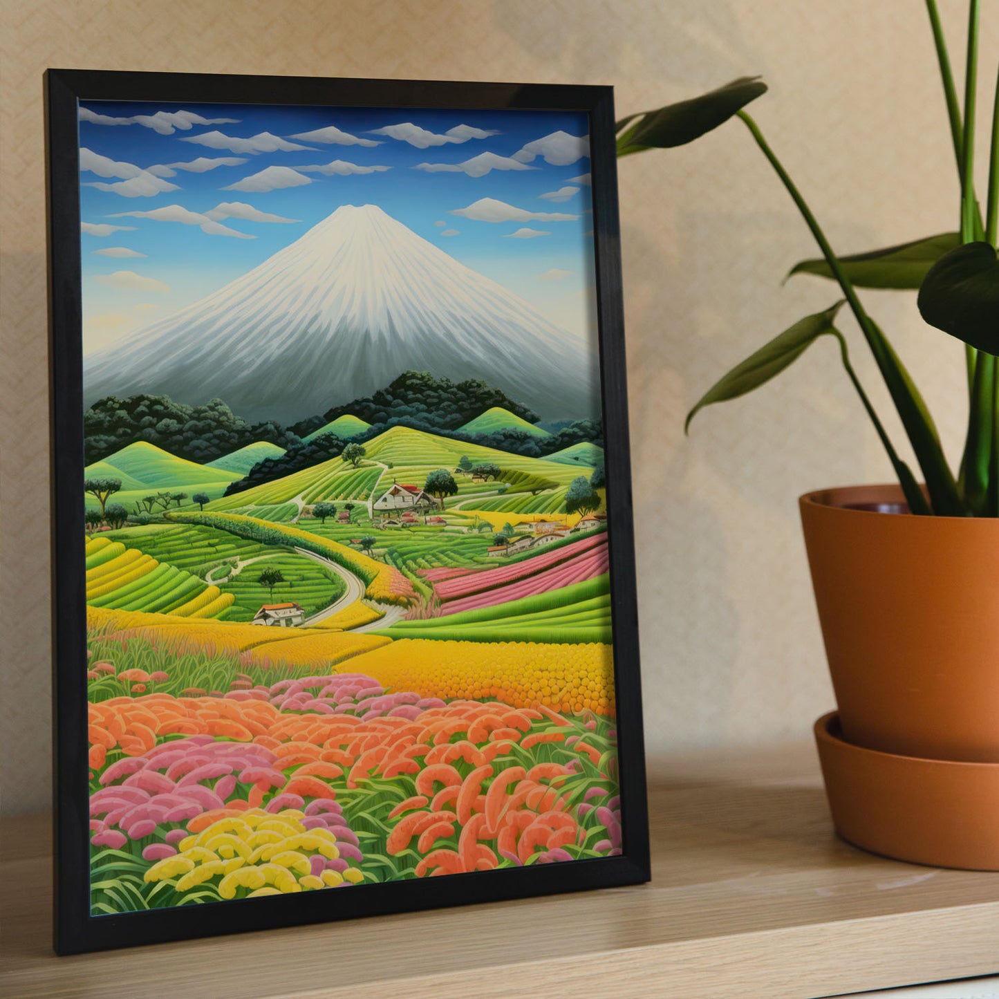 Lámina Nacnic de Monte Fuji en Estilo Japonés Ecléctico