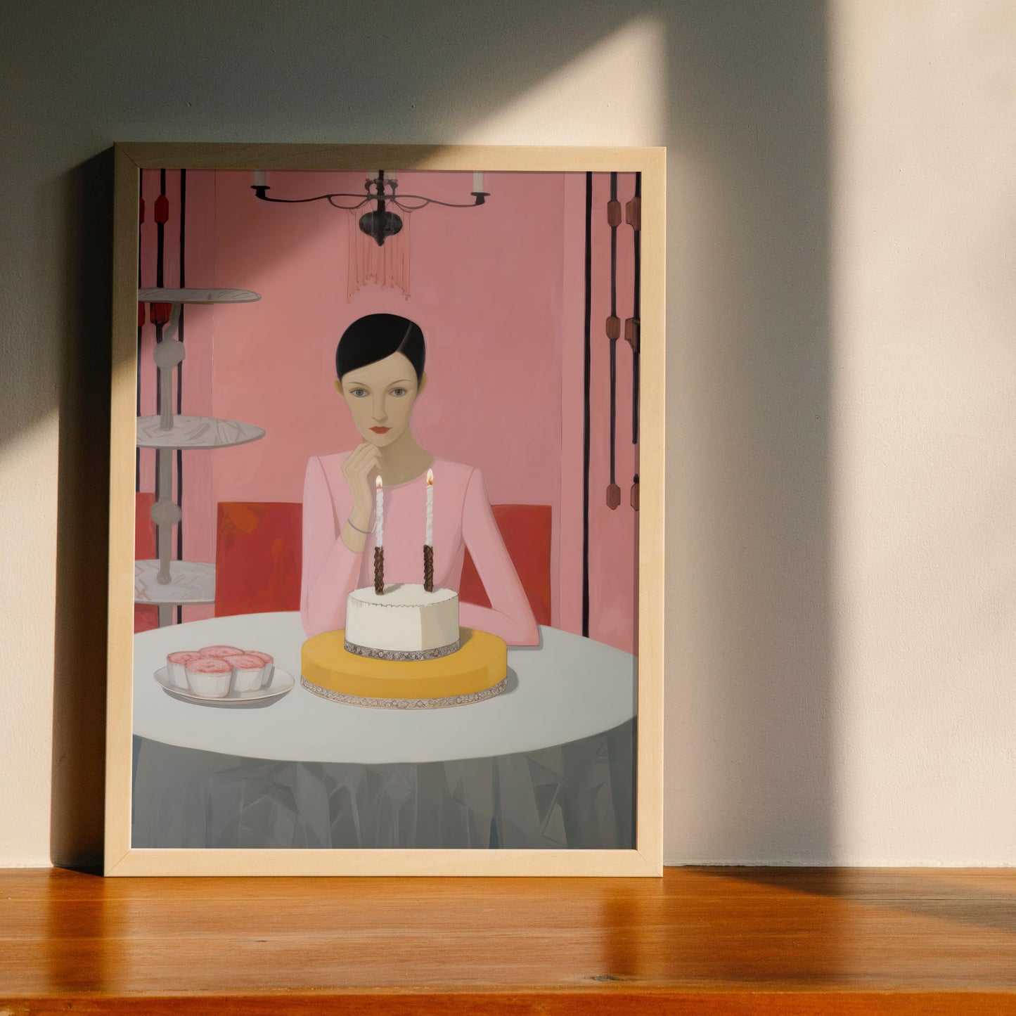 Lamina Nacnic Deseo de Cumpleaños en Habitación Rosa Ecléctica