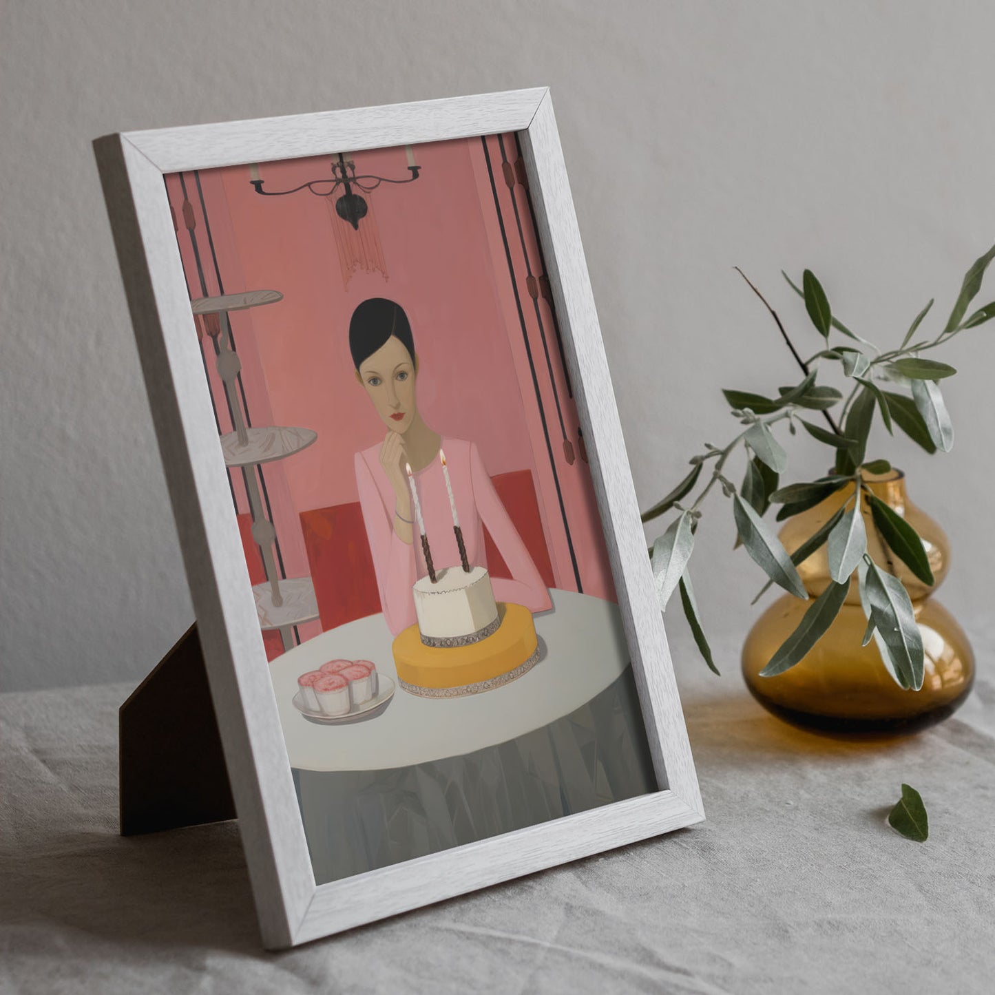 Lamina Nacnic Deseo de Cumpleaños en Habitación Rosa Ecléctica