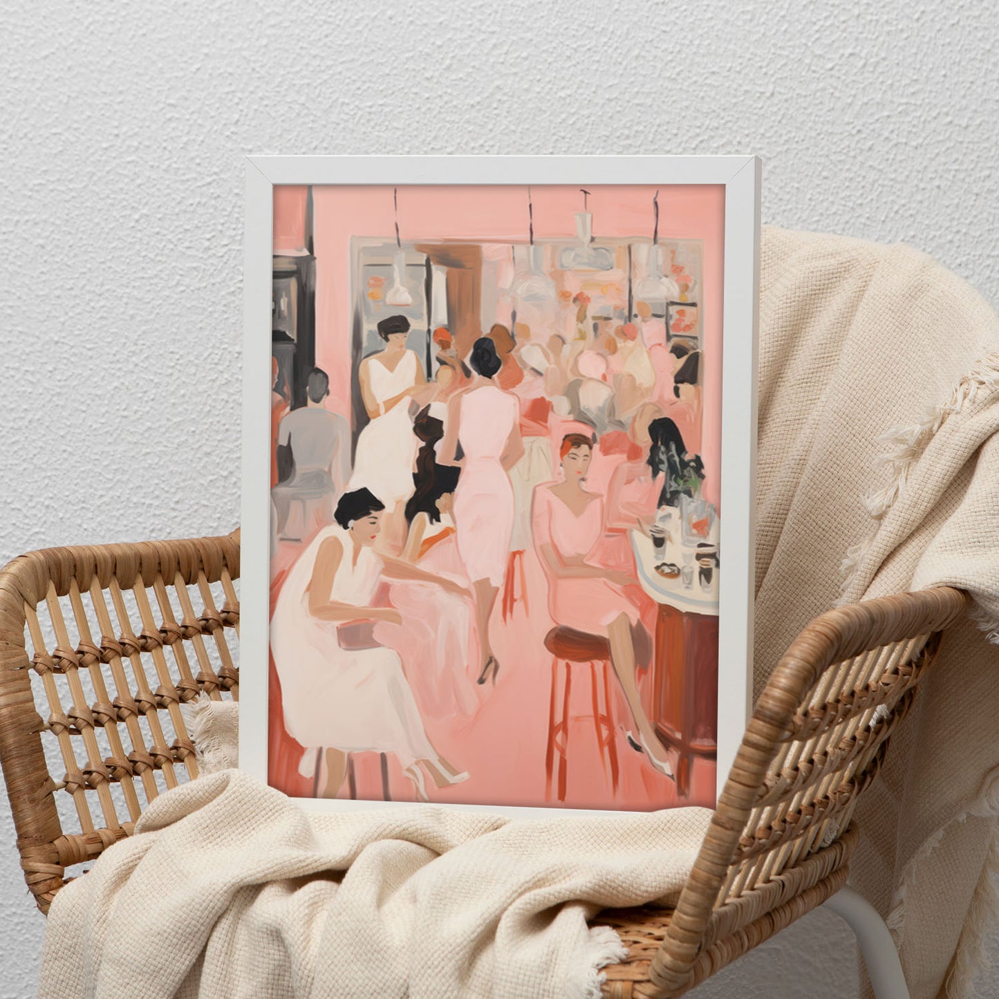 Lamina Nacnic Noche de Chicas para Habitación Rosa Ecléctica