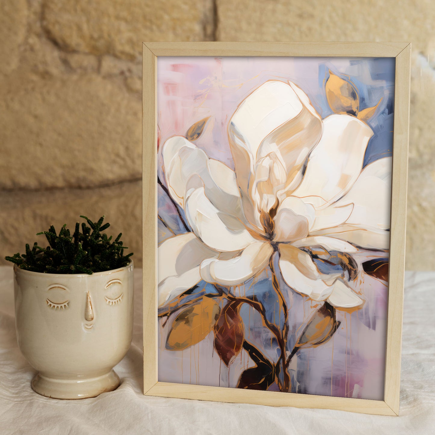 Lámina Nacnic de Flor Blanca
