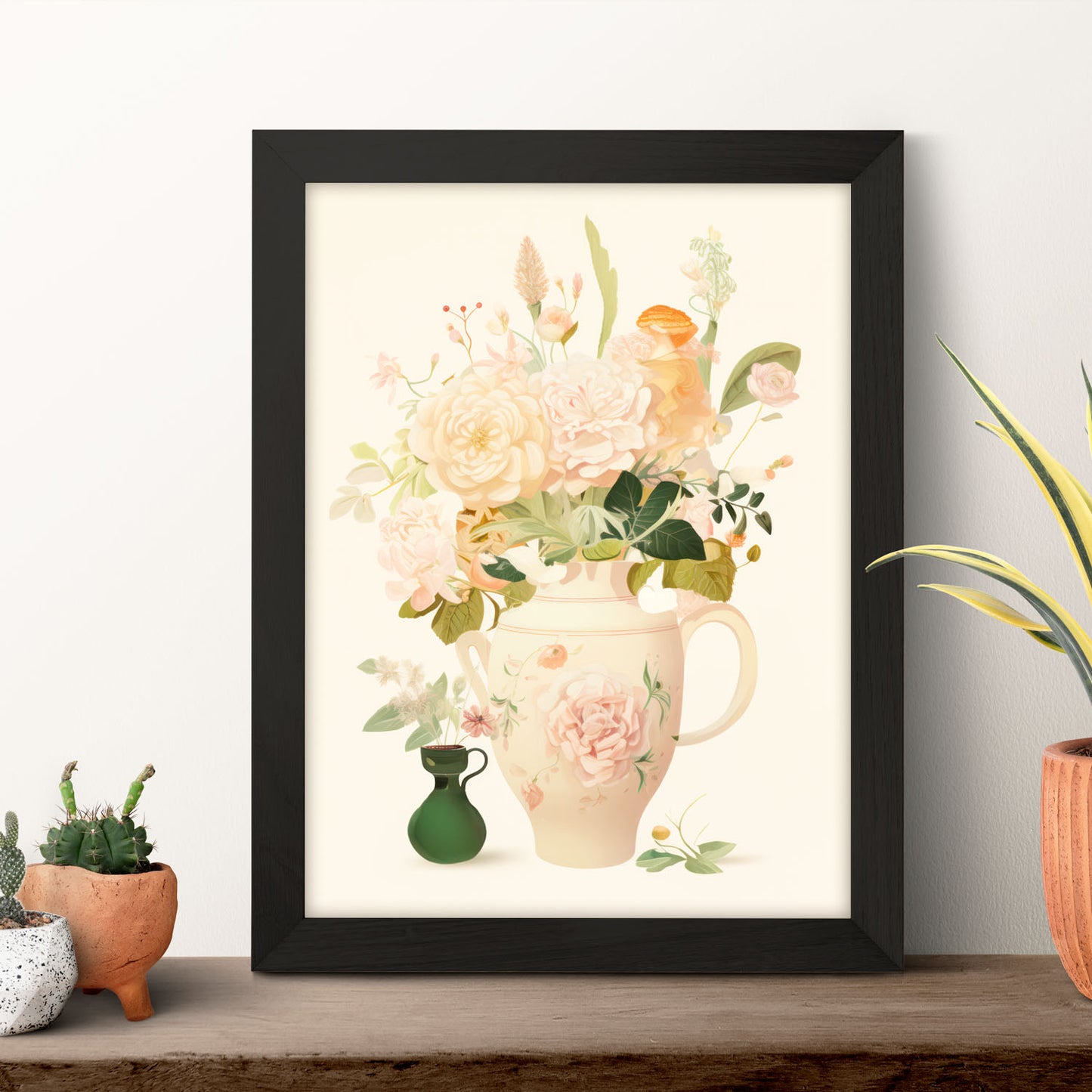 Nacnic Florero Lamina. En Jarrón de flores ecléctico. Estampados decorativos estéticos para su sala de estar, dormitorio, hogar