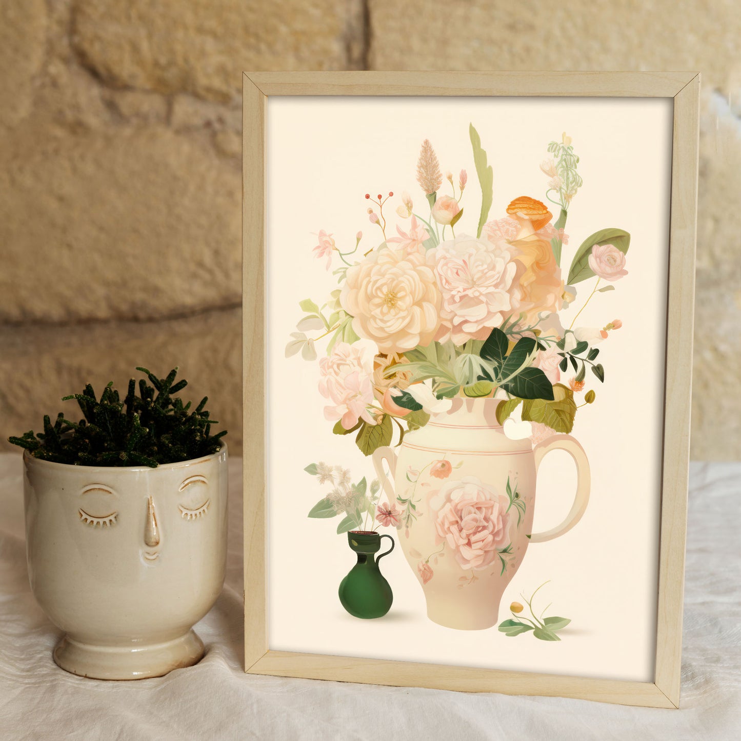 Nacnic Florero Lamina. En Jarrón de flores ecléctico. Estampados decorativos estéticos para su sala de estar, dormitorio, hogar