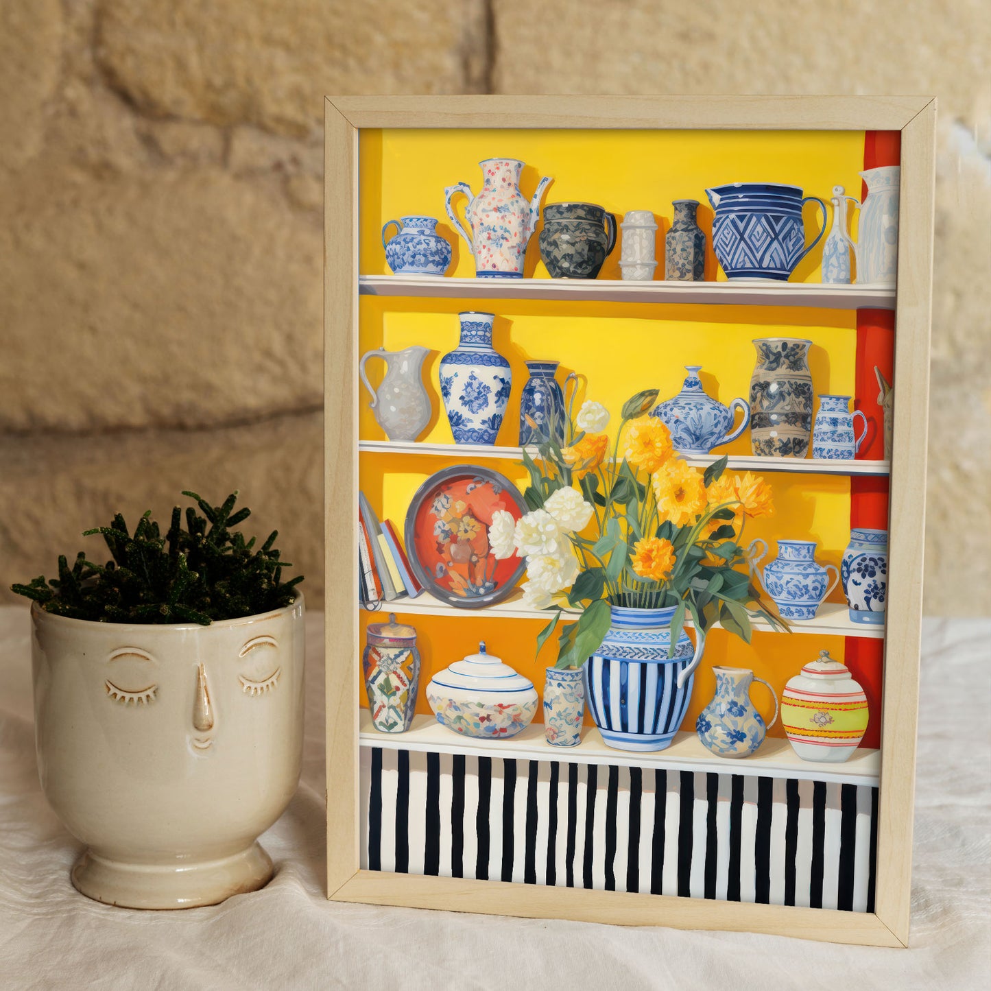 Lamina Nacnic Porcelana Abigarrada en Amarillo