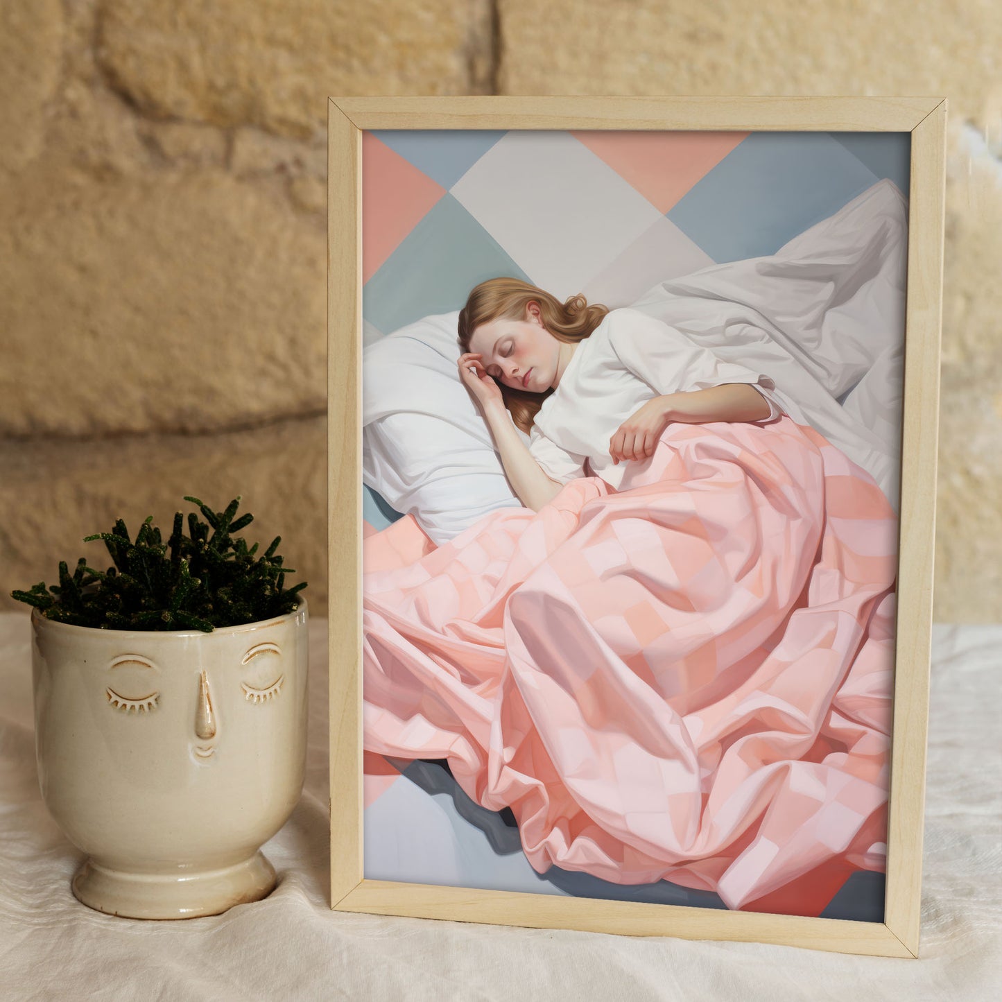 Lámina Decorativa Nacnic Cama Acogedora en Feminidad Ecléctica