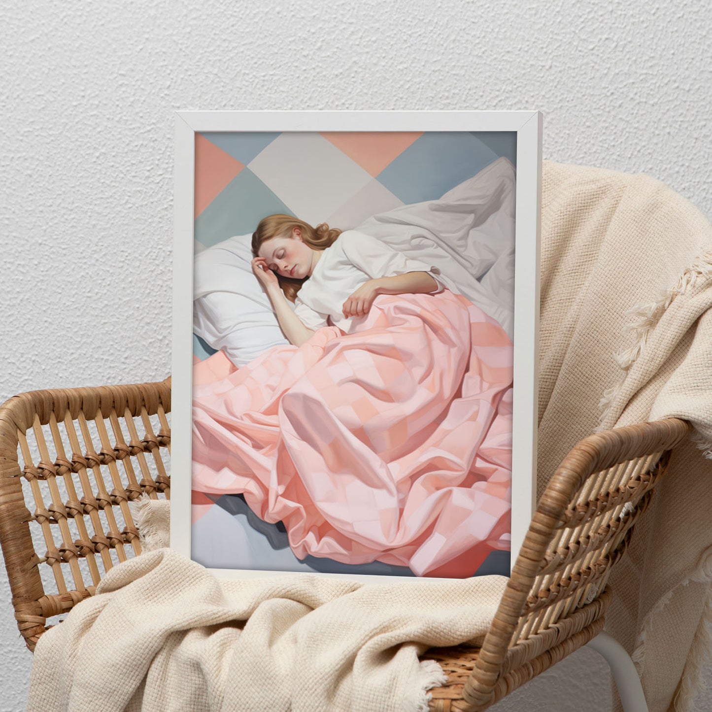 Lámina Decorativa Nacnic Cama Acogedora en Feminidad Ecléctica