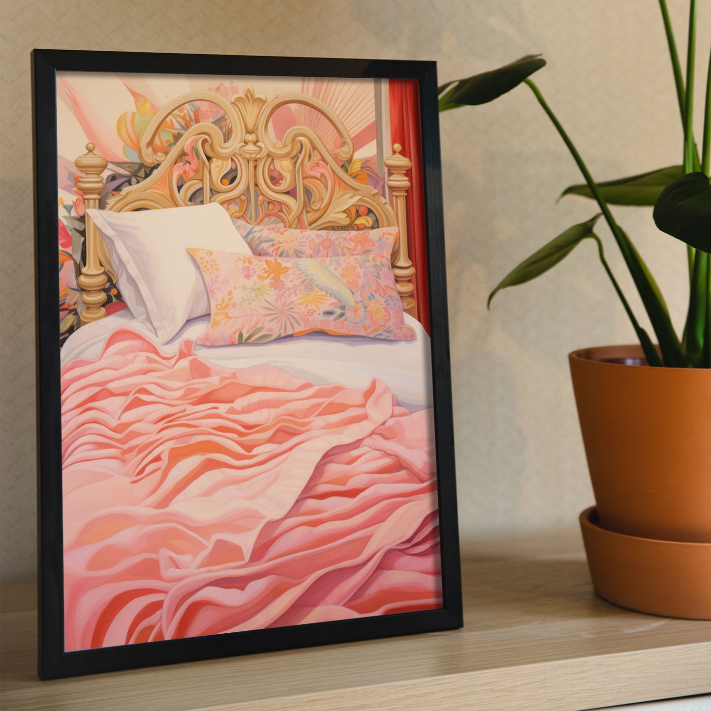 Lamina Elegante Nacnic Cama en Rosa