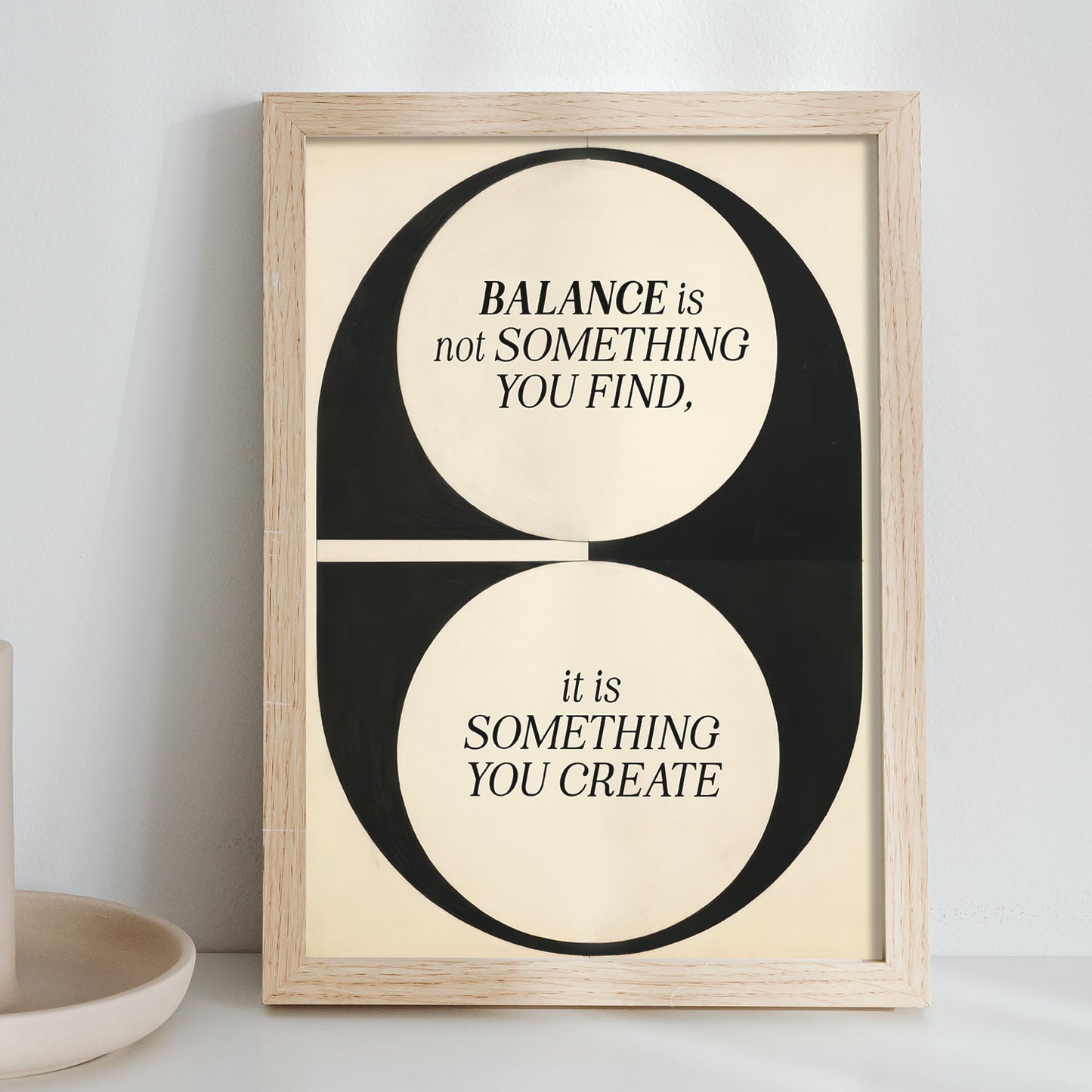 Lámina Nacnic El Equilibrio es Algo en Tipografía Ecléctica