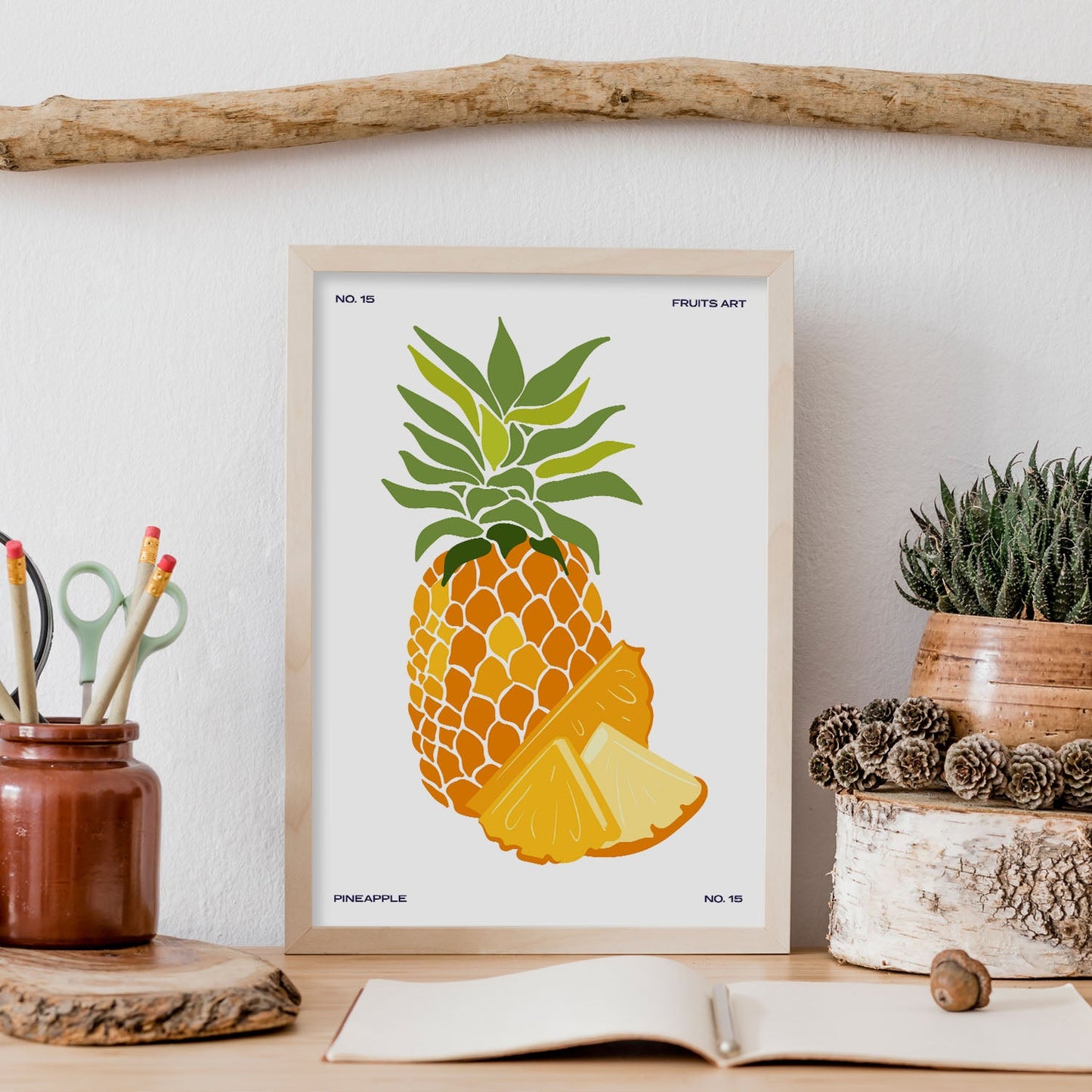 Pineapple with sliced-Artwork-Nacnic-Nacnic Estudio SL
