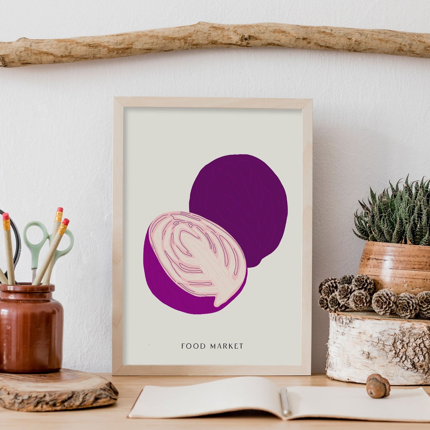 Purple Cabbage-Artwork-Nacnic-Nacnic Estudio SL