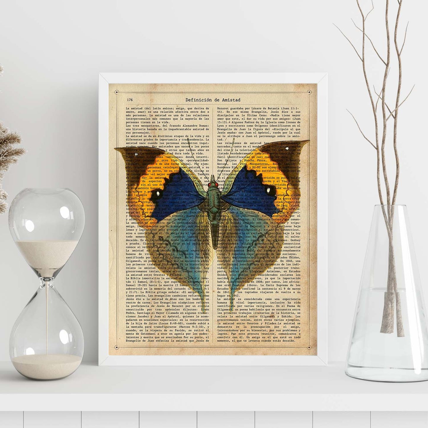 Poster de Mariposa Style con definición. Láminas de animales con texto y definición. Diseño de interiores basado en animales.-Artwork-Nacnic-Nacnic Estudio SL