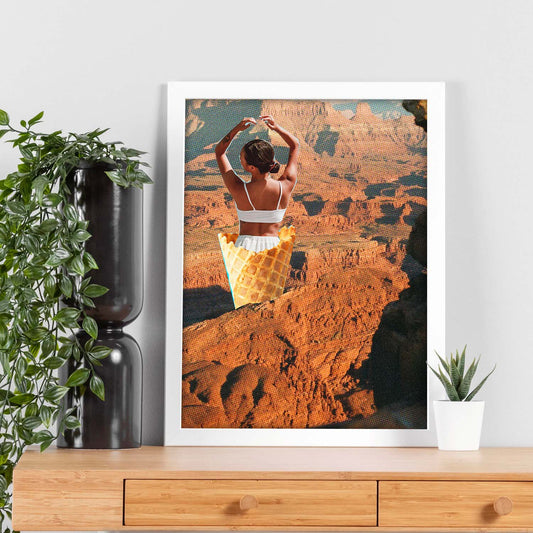 Lamina artistica decorativa con ilustración de Cono estilo Collage-Artwork-Nacnic-Nacnic Estudio SL