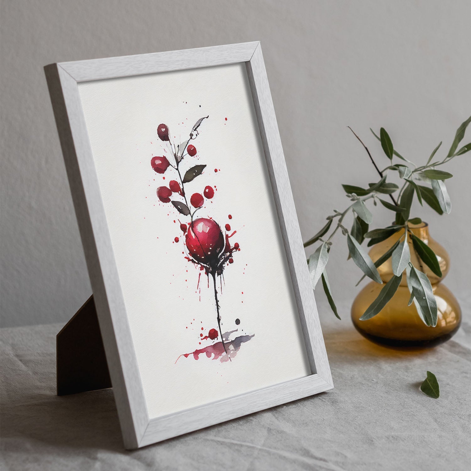 Nacnic minimalist Cranberry. Aesthetic Wall Art Prints for Bedroom or Living Room Design.-Artwork-Nacnic-A4-Sin Marco-Nacnic Estudio SL