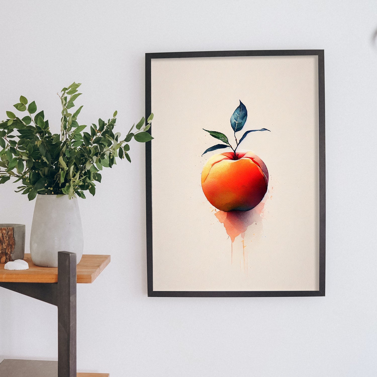 Nacnic minimalist Nectarine. Aesthetic Wall Art Prints for Bedroom or Living Room Design.-Artwork-Nacnic-A4-Sin Marco-Nacnic Estudio SL