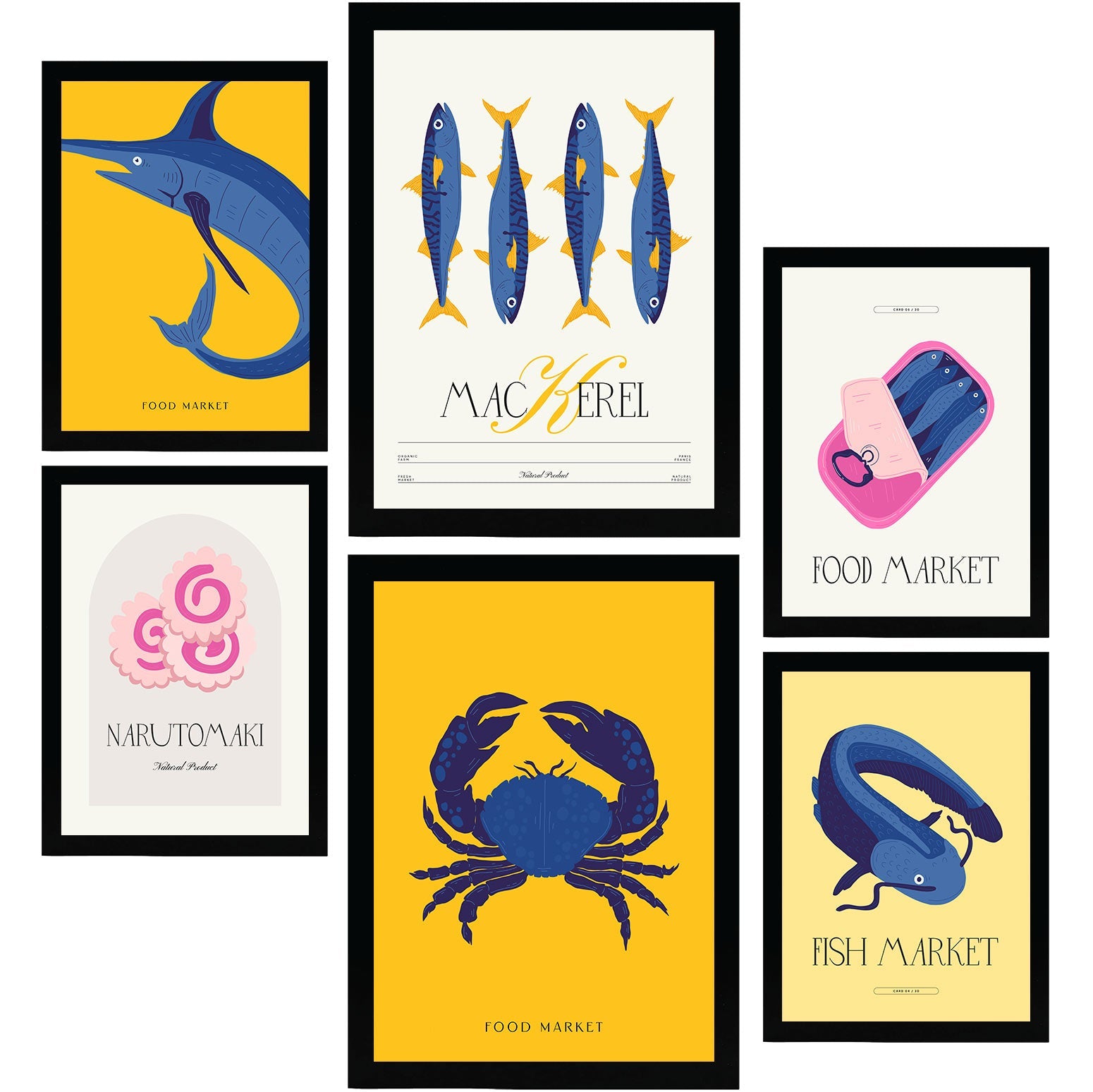 Food and Plants Posters. Seafood Produce. Nature and Botany-Artwork-Nacnic-Nacnic Estudio SL