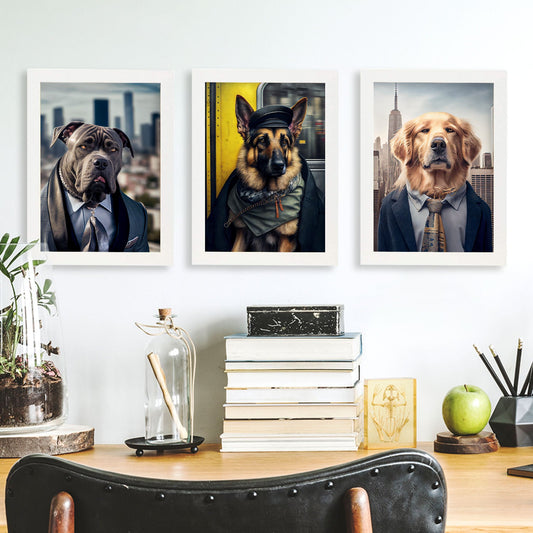 Fun Realistic Illustrations of Animals in human clothing Interior Design and Decoration Set Collection 7-Artwork-Nacnic-Nacnic Estudio SL