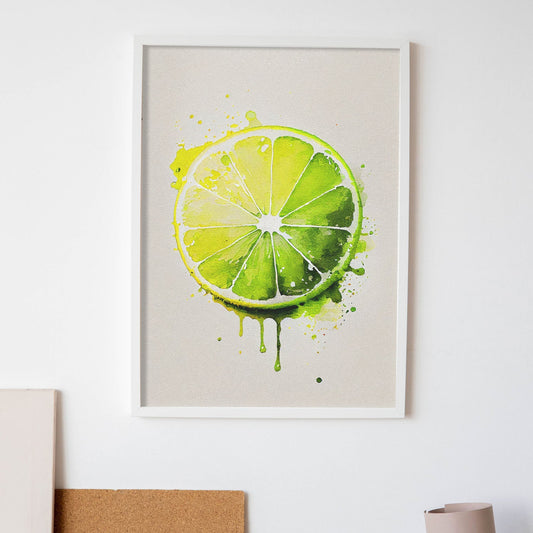 Nacnic minimalist Lime. Aesthetic Wall Art Prints for Bedroom or Living Room Design.-Artwork-Nacnic-A4-Sin Marco-Nacnic Estudio SL