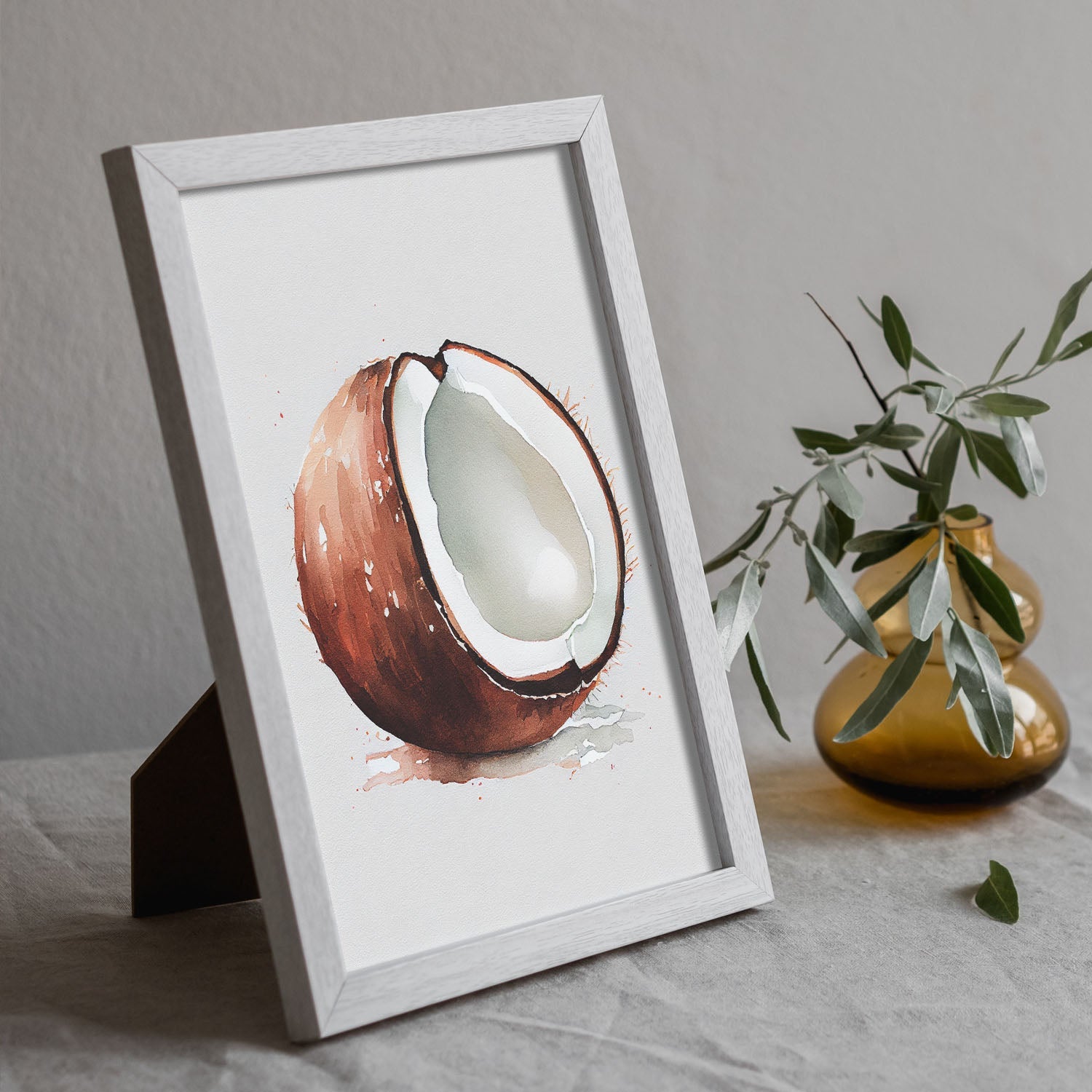 Nacnic minimalist Coconut_3. Aesthetic Wall Art Prints for Bedroom or Living Room Design.-Artwork-Nacnic-A4-Sin Marco-Nacnic Estudio SL