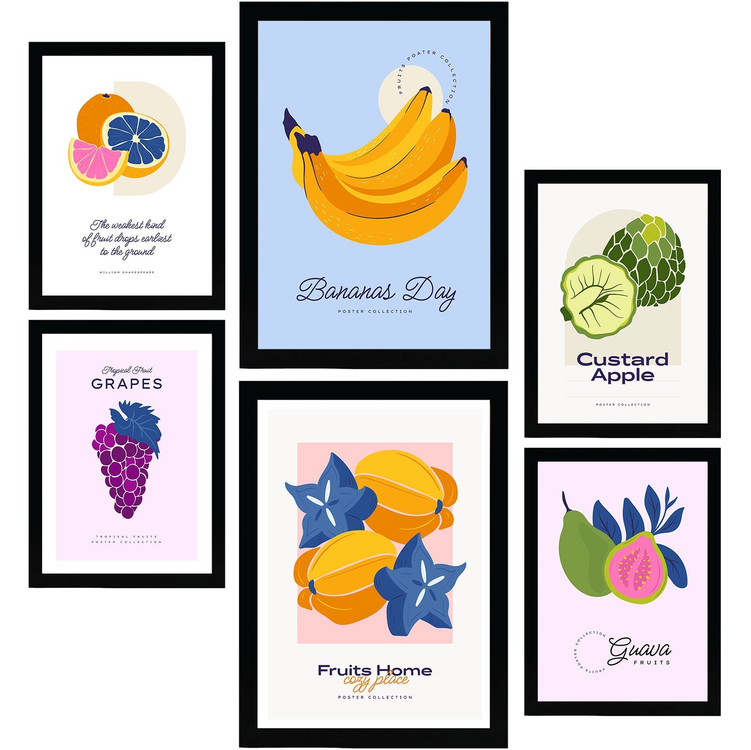 Food and Plants Posters. Tropical and Fruity. Nature and Botany-Artwork-Nacnic-Nacnic Estudio SL