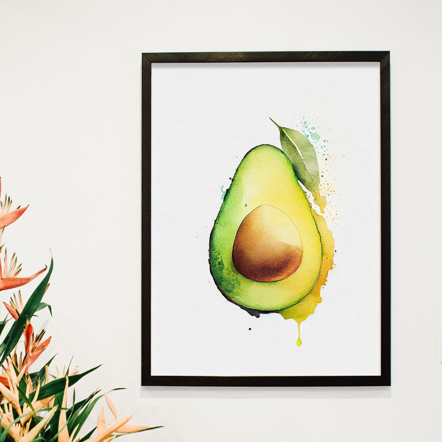Nacnic minimalist Avocado_2. Aesthetic Wall Art Prints for Bedroom or Living Room Design.-Artwork-Nacnic-A4-Sin Marco-Nacnic Estudio SL