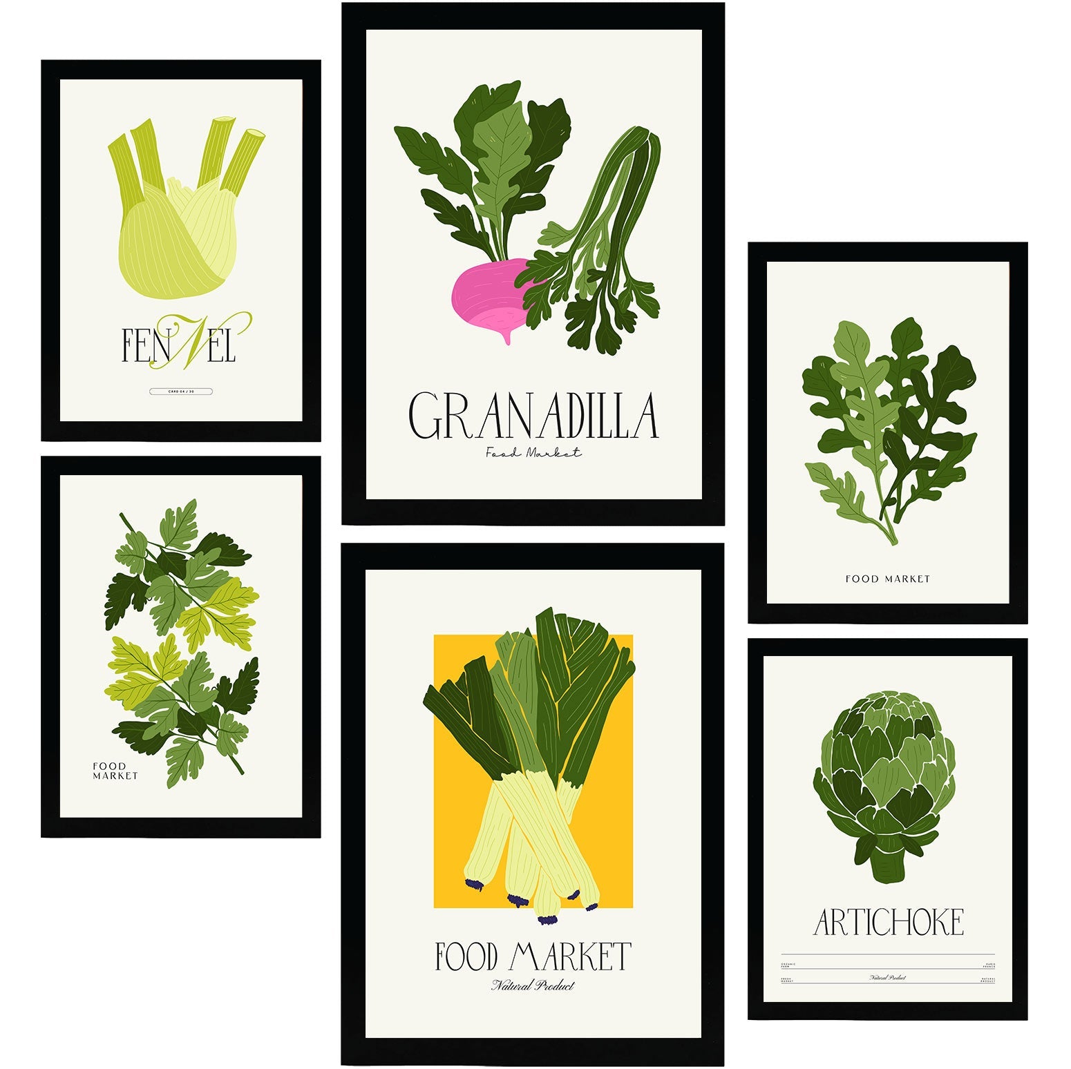 Food and Plants Posters. Green Veggies. Nature and Botany-Artwork-Nacnic-Nacnic Estudio SL