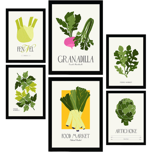 Food and Plants Posters. Green Veggies. Nature and Botany-Artwork-Nacnic-Nacnic Estudio SL