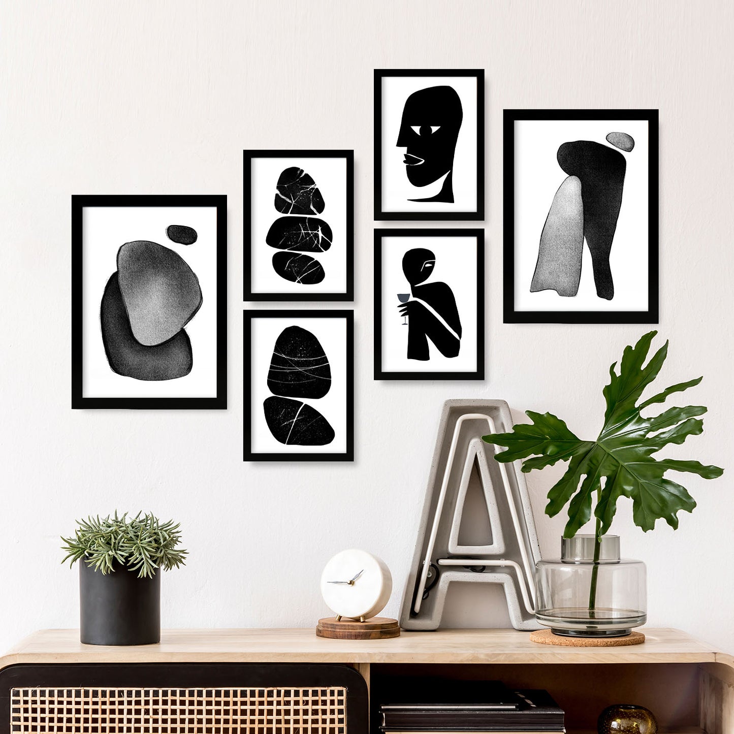 Nacnic Set de 6 Láminas de Amantes Abstractos