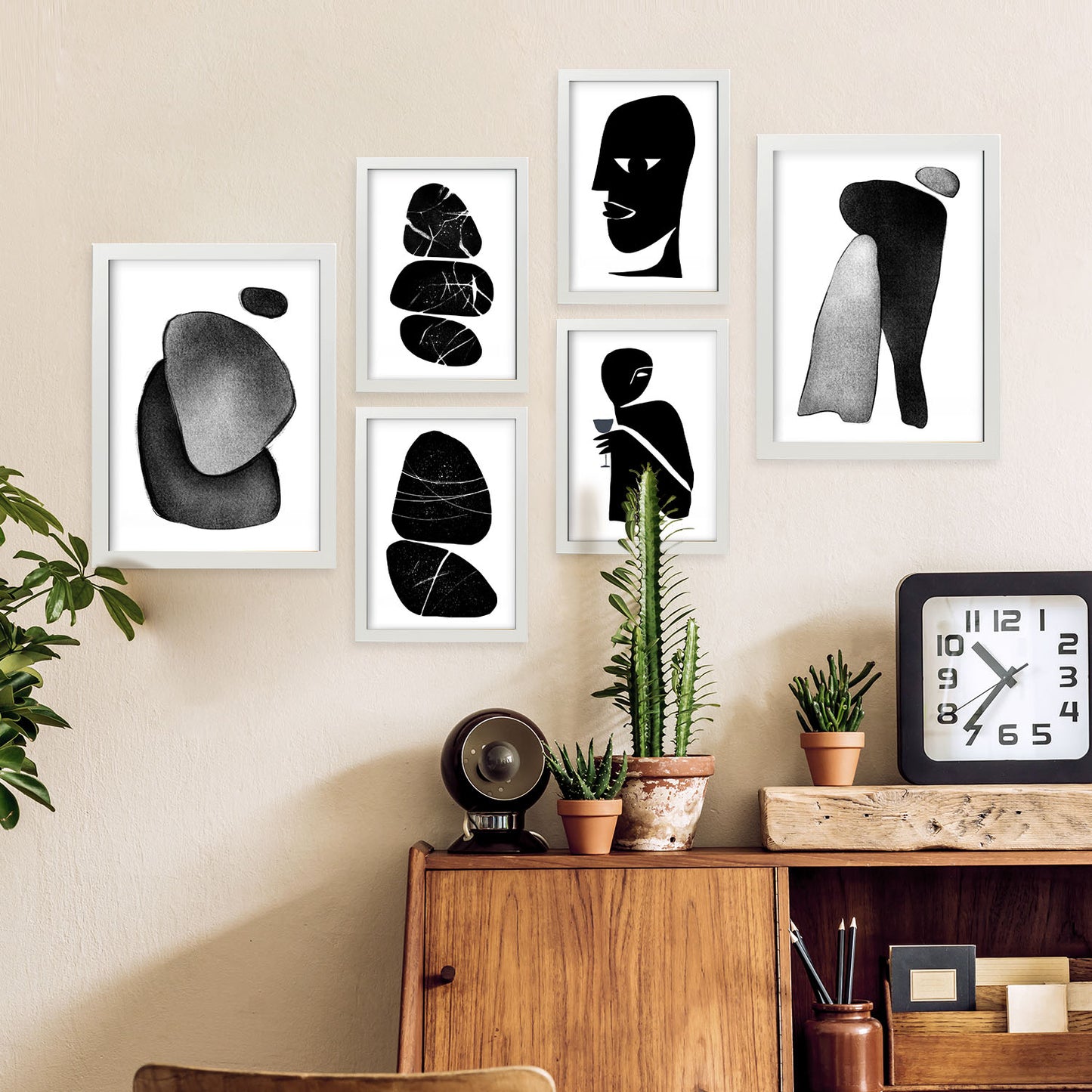 Nacnic Set de 6 Láminas de Amantes Abstractos