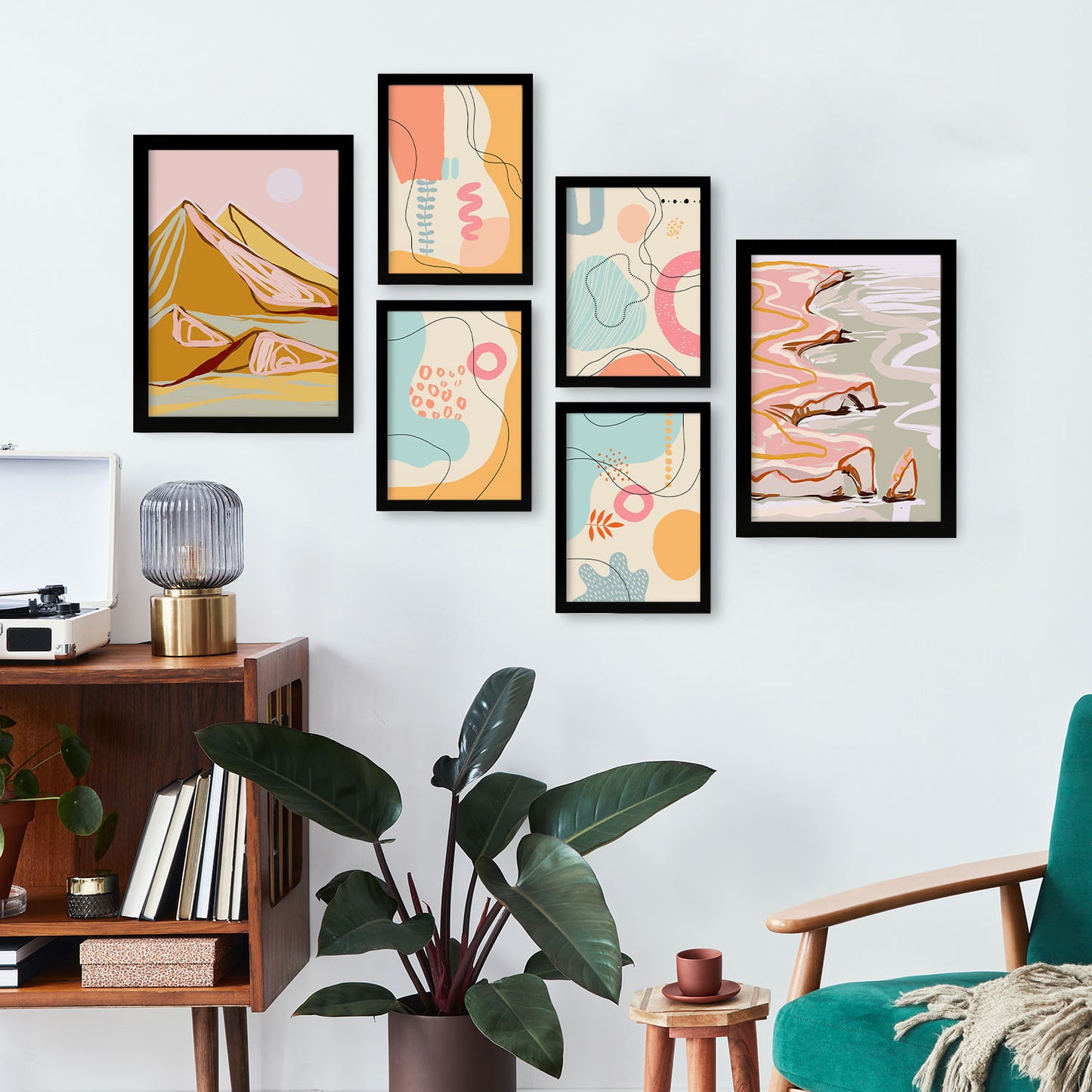 Nacnic Set de 6 Láminas de Paisajes Costeros Estéticos