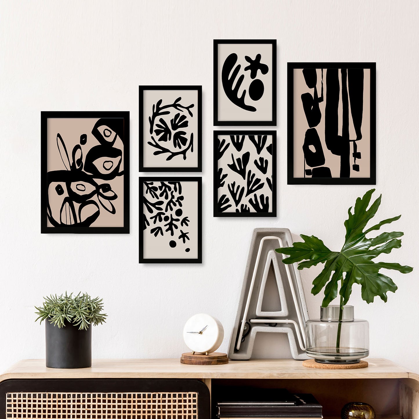 Nacnic Set de 6 Laminas de Diseño Místico en Abstracto de Flores