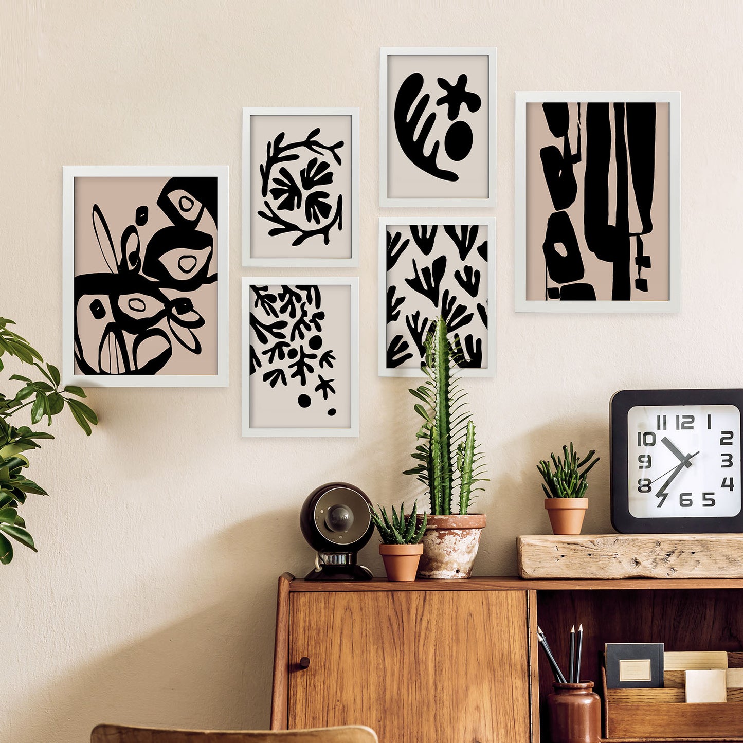 Nacnic Set de 6 Laminas de Diseño Místico en Abstracto de Flores