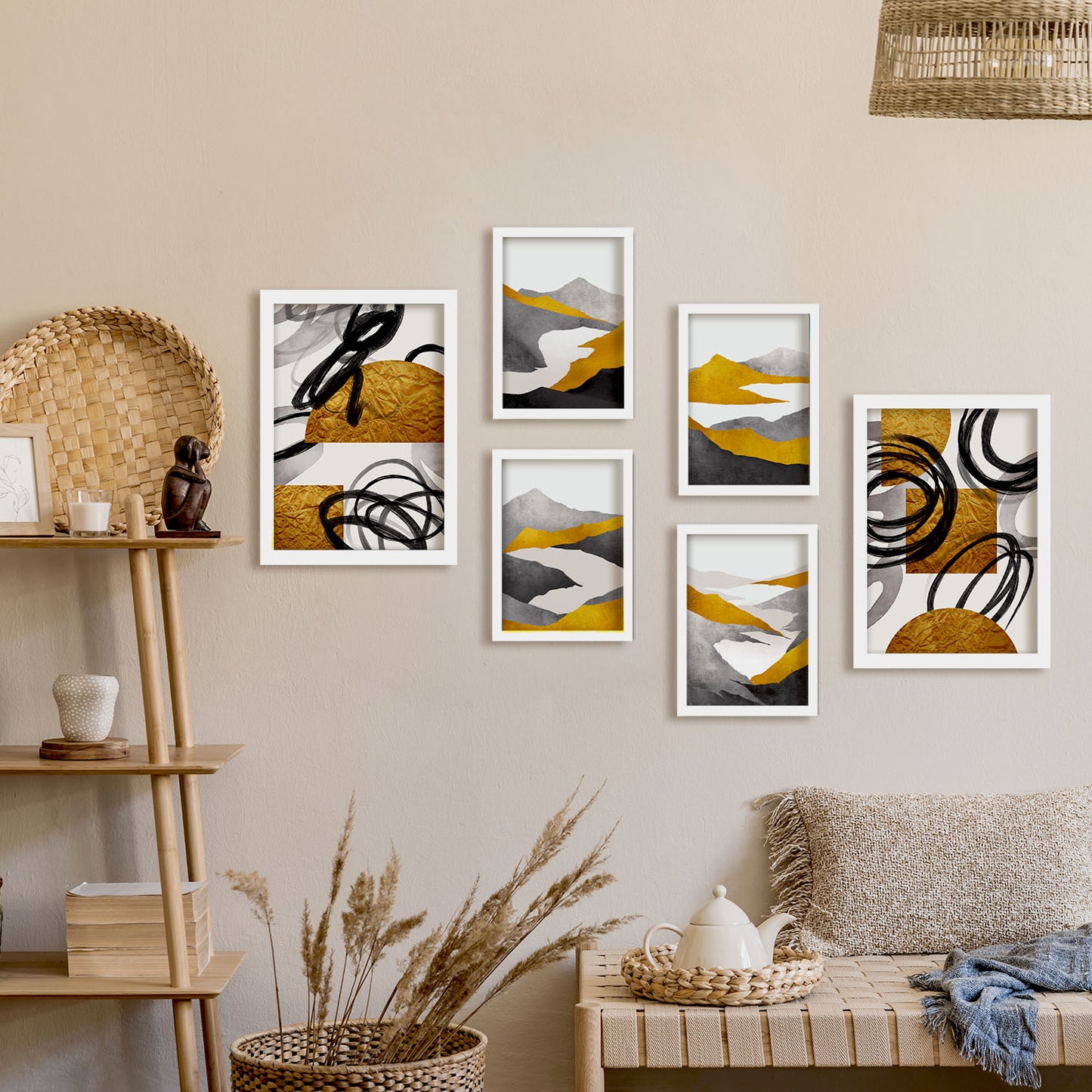 Nacnic Set de 6 Láminas de Paisajes y Naturaleza Estéticos