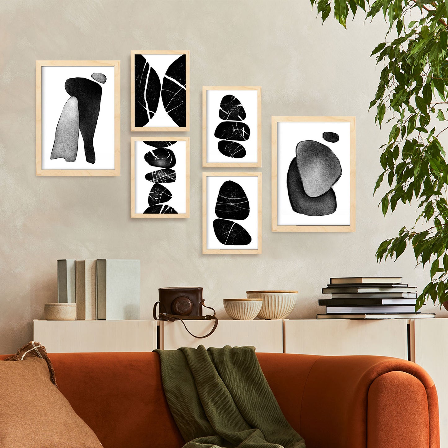 Nacnic Set de 6 Láminas Rocas Palladianas Abstractas