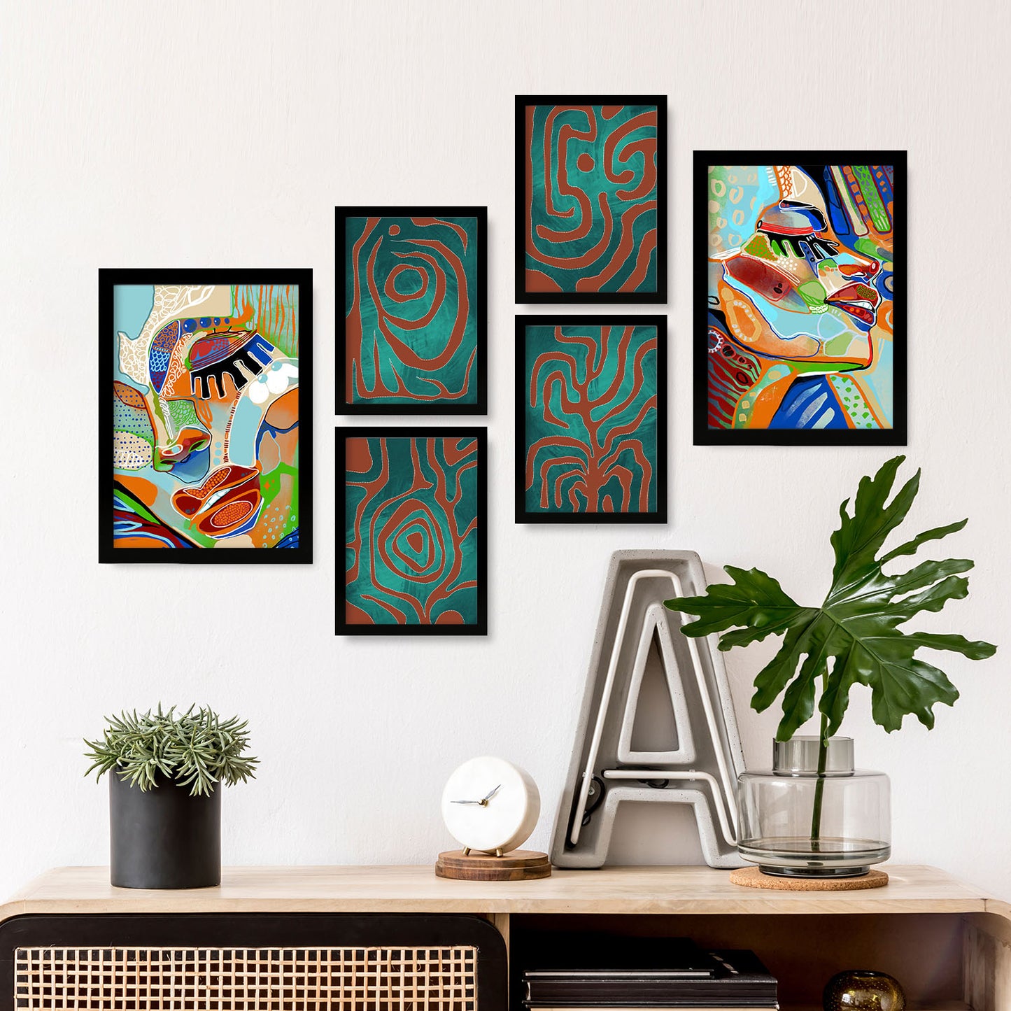 Nacnic Set de 6 Láminas Abstractas Femeninas Estéticas