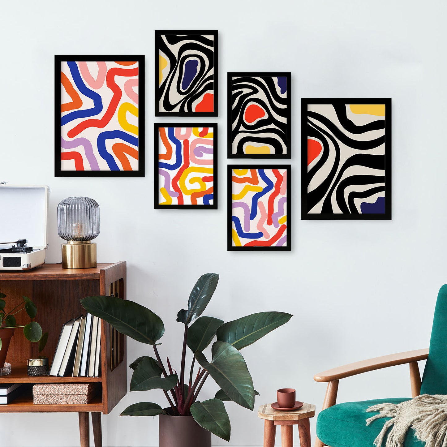 Nacnic Set de 6 Láminas Floridas y Coloridas