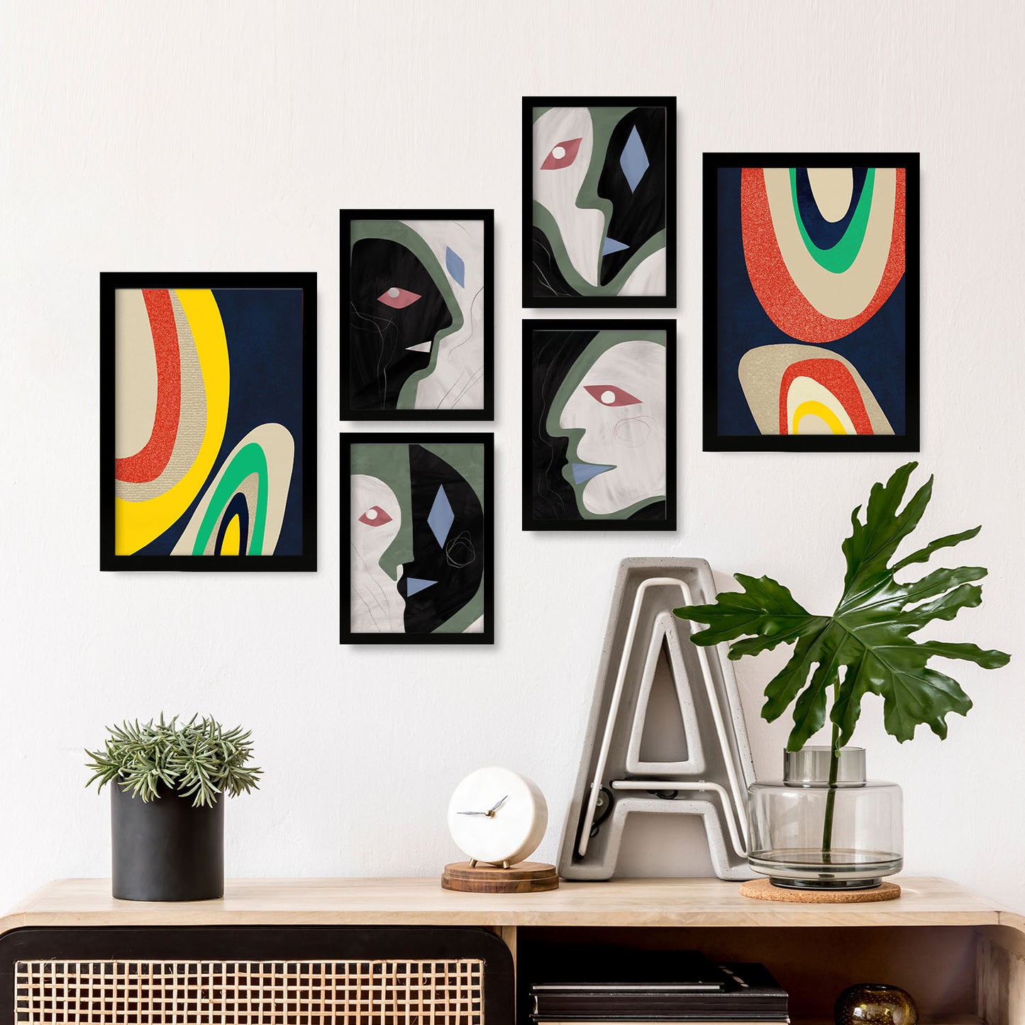 Nacnic Set de 6 Láminas de Arte Abstracto