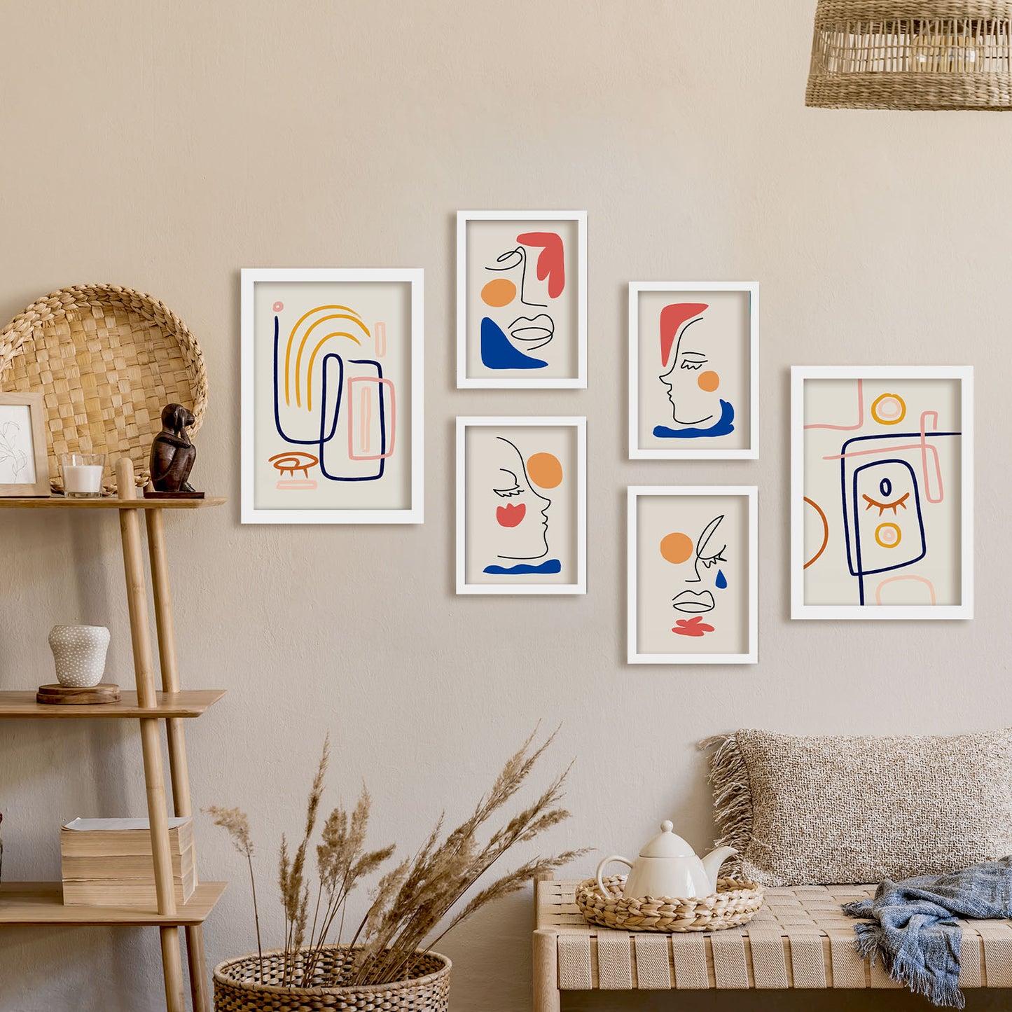 Nacnic Set de 6 Laminas de Arte Abstracto Femenino Jazzy Arts 2