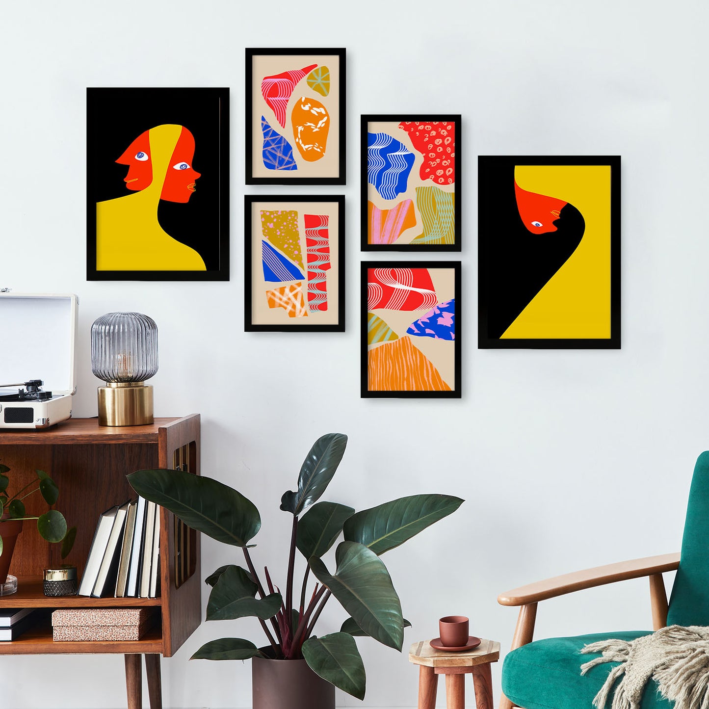 Nacnic Set de 6 Láminas Abstractas de Amantes Estéticos