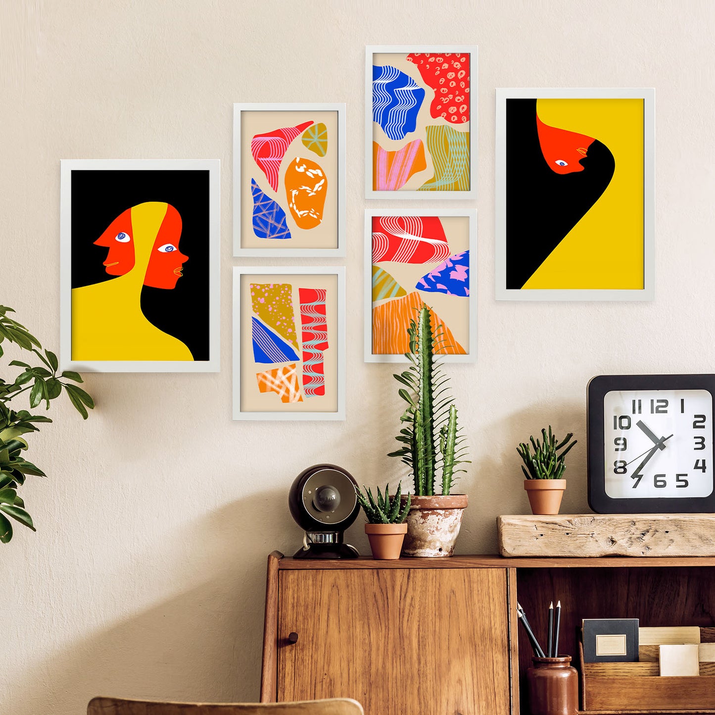 Nacnic Set de 6 Láminas Abstractas de Amantes Estéticos