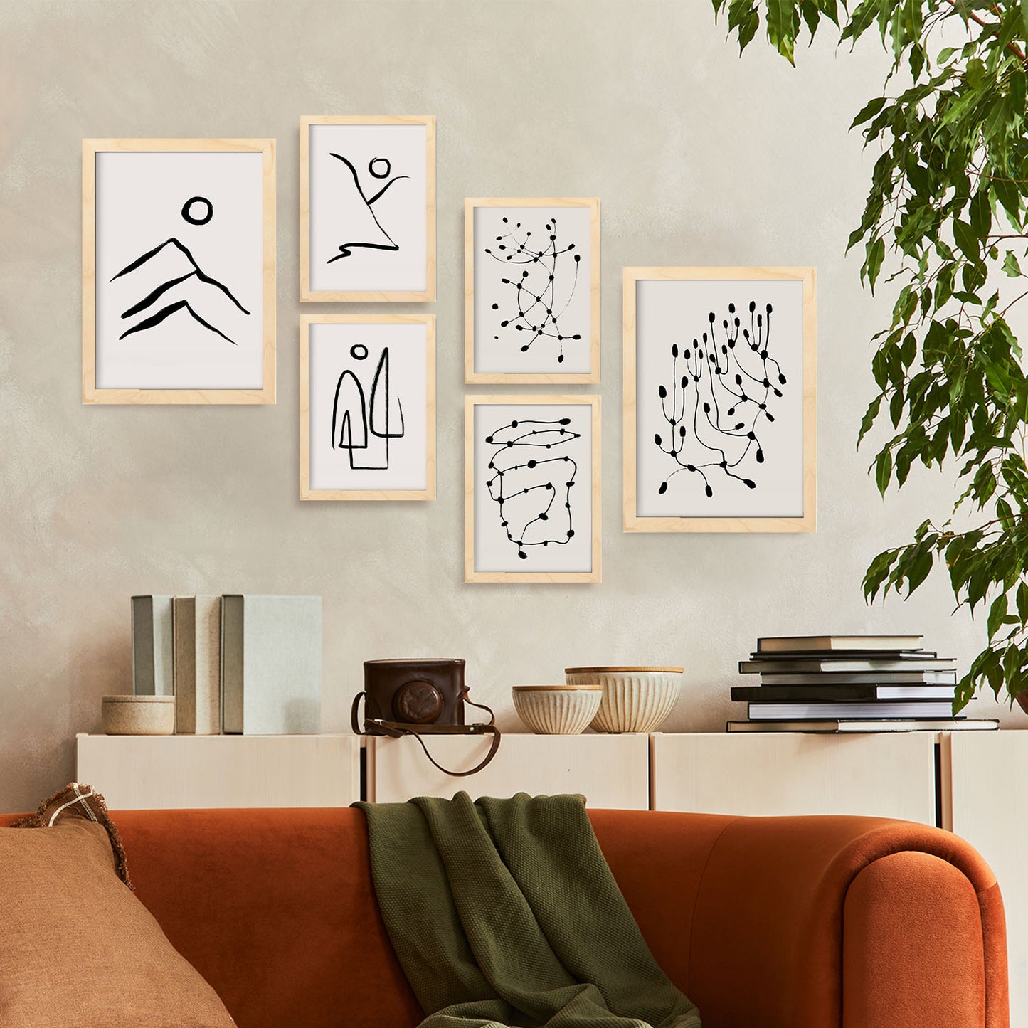 Nacnic Set de 6 Láminas Abstractas Amantes