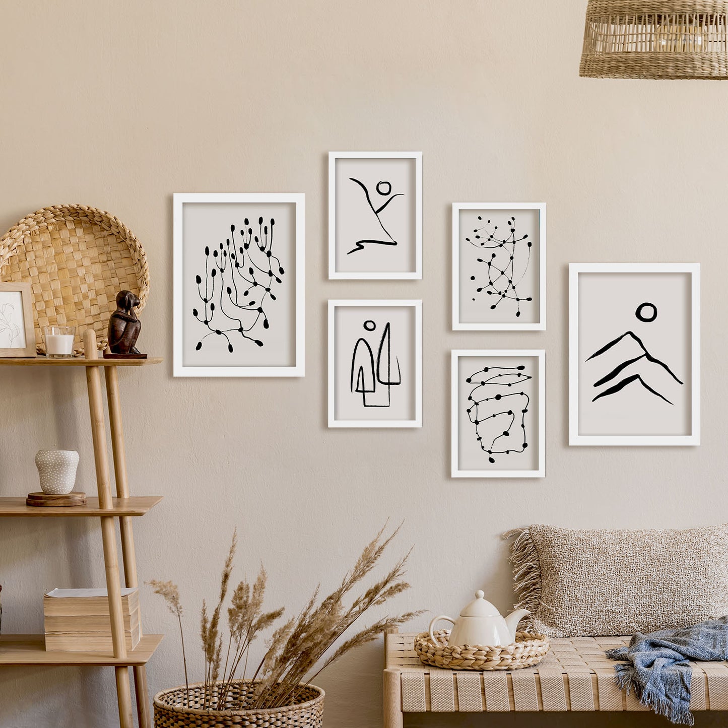 Nacnic Set de 6 Láminas Abstractas Amantes