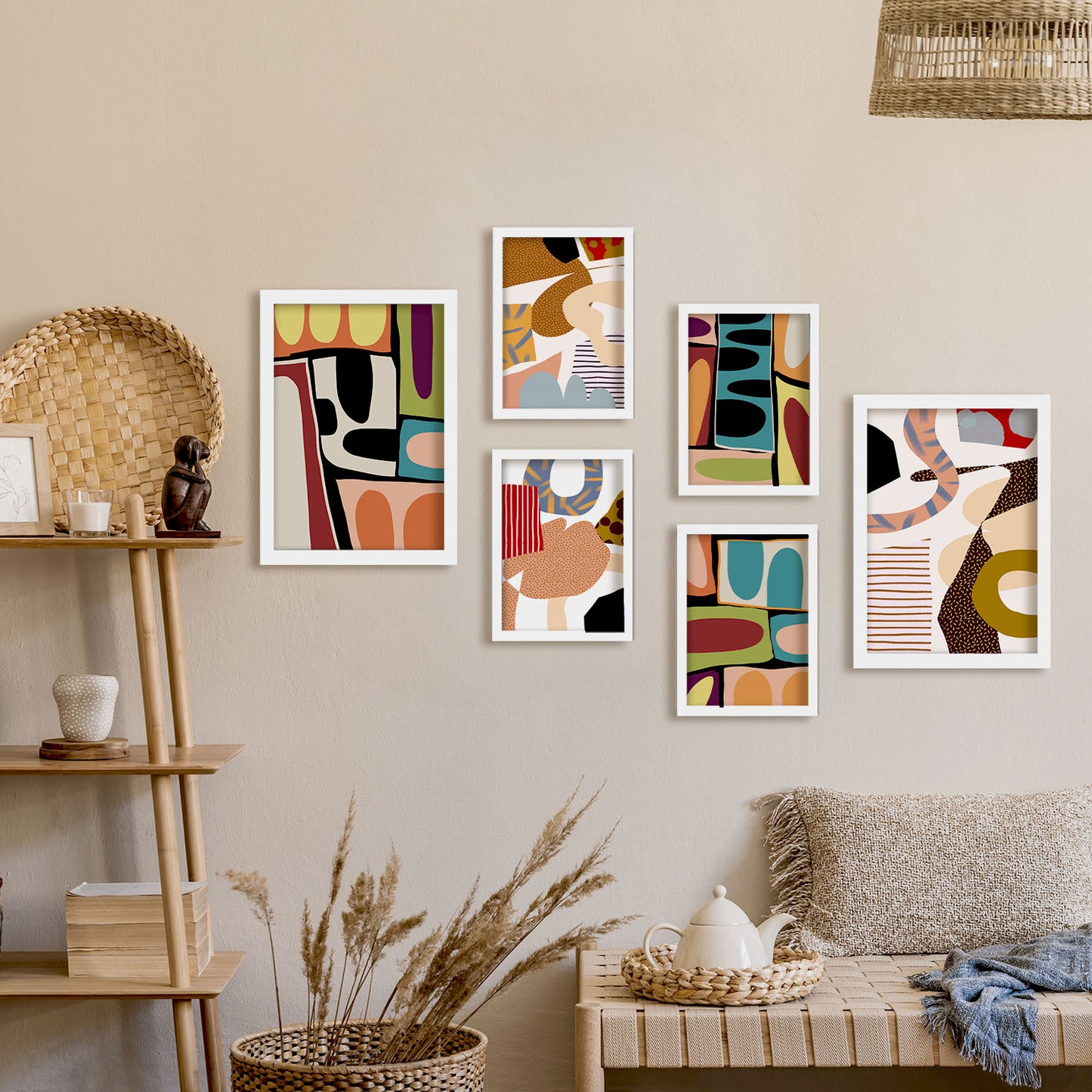Nacnic Set de 6 Posters Resúmenes Coloridos y Deslumbrantes