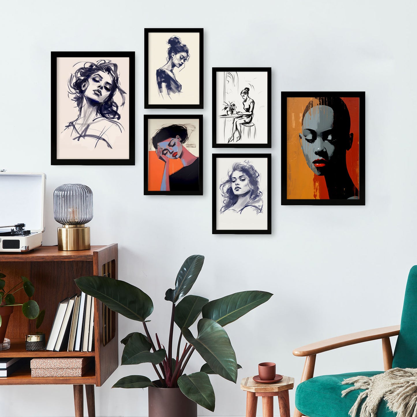 Nacnic Set de 6 Posters Seductores de Damas Estampados Decorativos