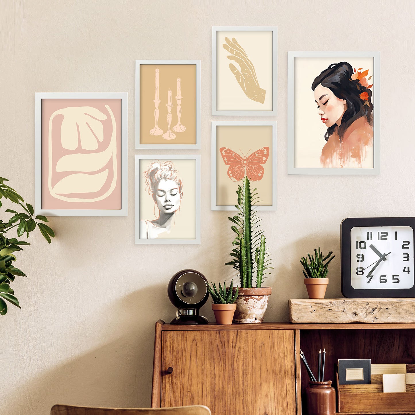 Nacnic Set de 6 Posters Estéticos de Damas