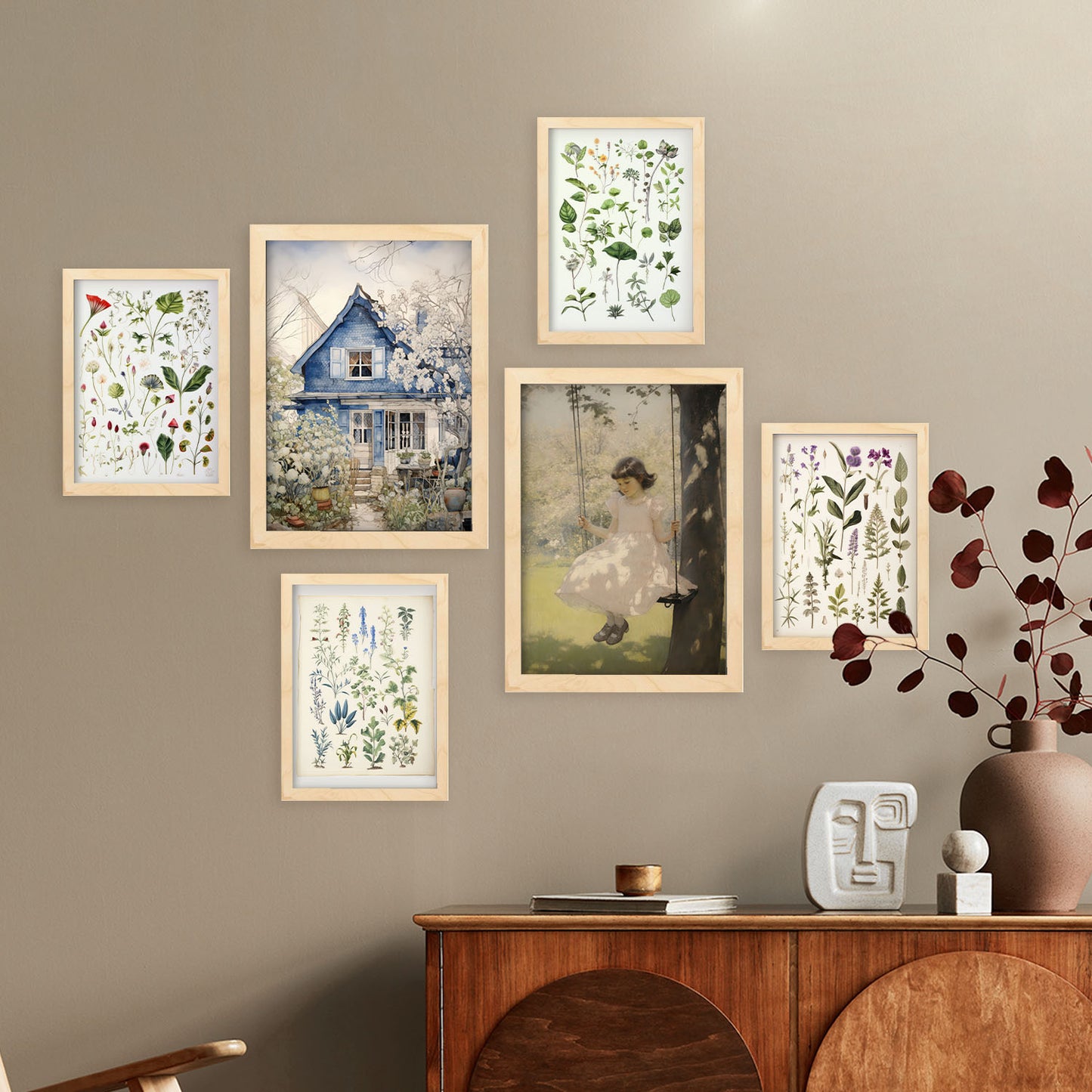 Nacnic Set de 6 Láminas de Flores de Cabaña