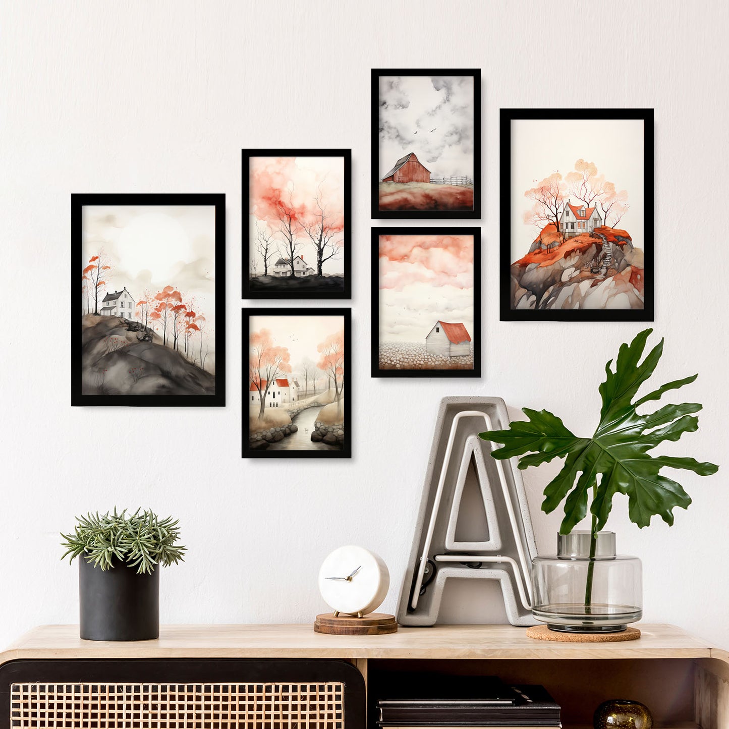 Nacnic Set de 6 Láminas Ciudad Naranja