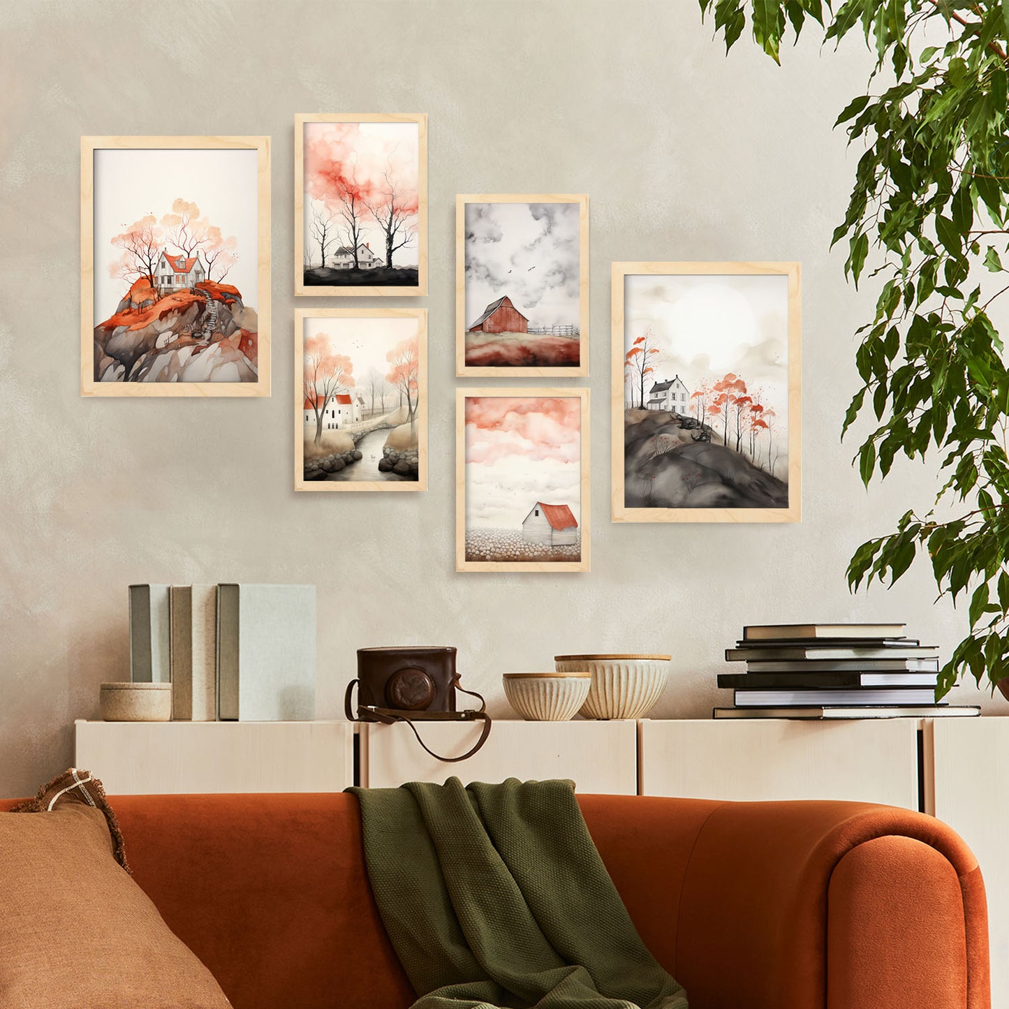 Nacnic Set de 6 Láminas Ciudad Naranja